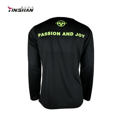 Custom Logo Cotton/Polyester Blended Men's Full Sleeve Sports T-Shirt with QUICK DRY
