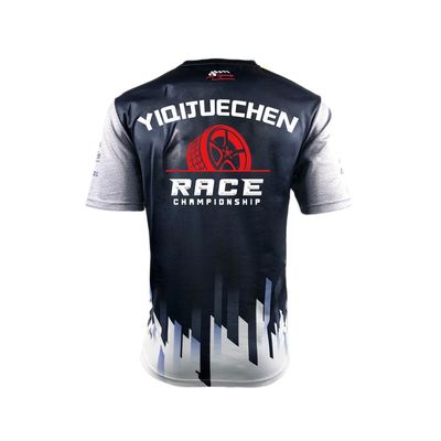 Custom Sportswear Logo Breathable Short Sleeve Round Neck Car Racing Jersey Motorcycle T Shirt