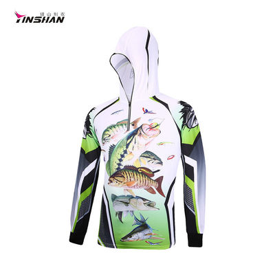 QUICK DRY Sport Fishing Clothes OEM Custom Hight Ice Silk Sunblock Hooded Print Coat