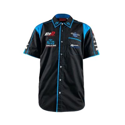 Sample Customized Logo F1 Shirt for Men 2024 Summer Casual Clothing Polyester Shirts