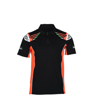 Weaving method Knitted Zip Up Stretch Shirt with Your Own Logo Casual Design Polo T-Shirt