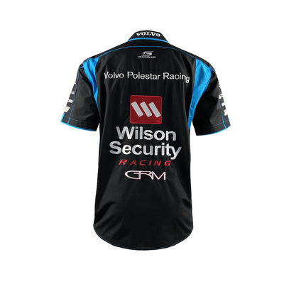 Wicking Breathable Embroidery Artwork Polyester Elastane Shirts for Active Lifestyles