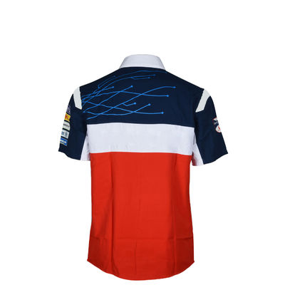 Custom Logo Embroidered Polo Shirt for Sportswear at Racing Events Comfortable Material