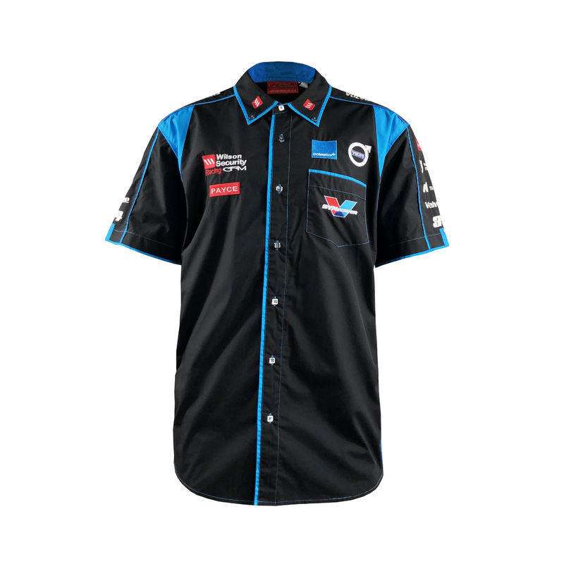 Wicking Breathable Embroidery Artwork Polyester Elastane Shirts for Active Lifestyles